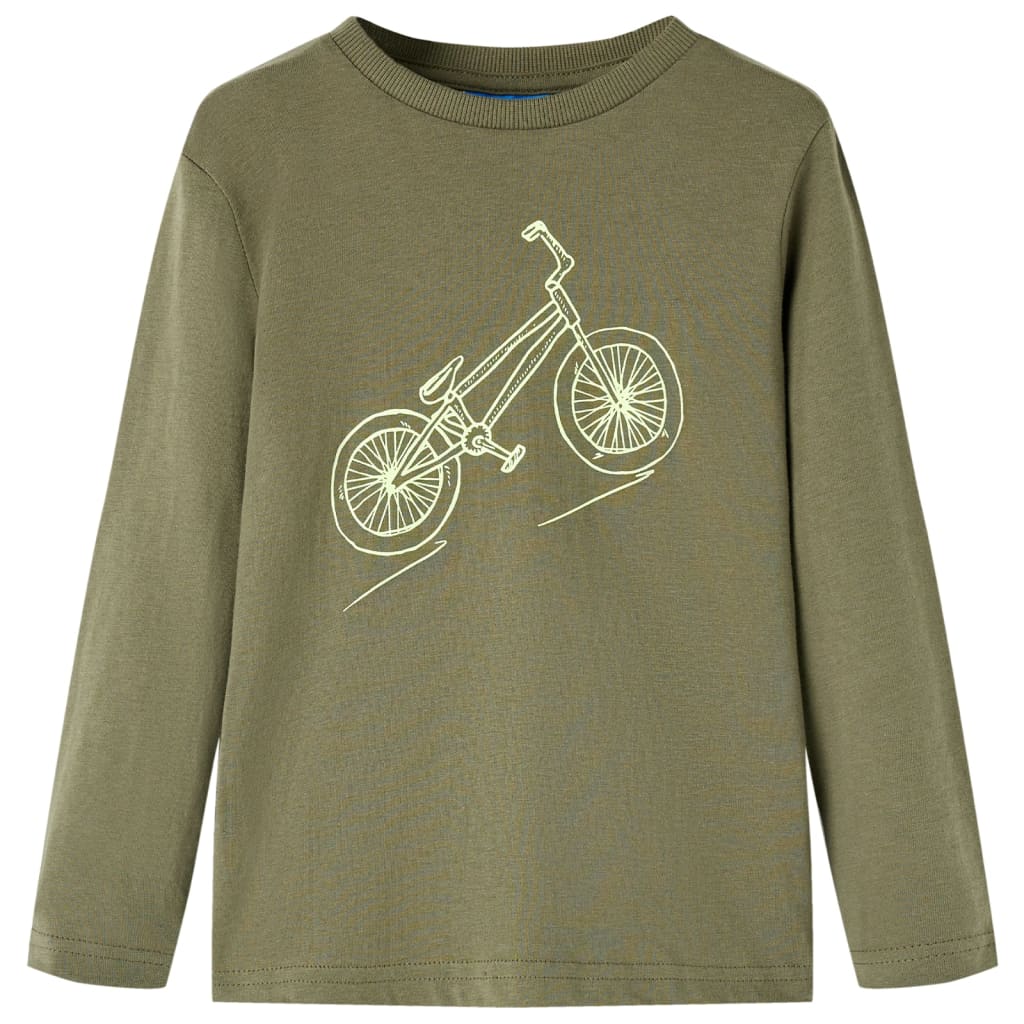 Vidaxl kindershirt met lange mouwen 116 kakikleurig