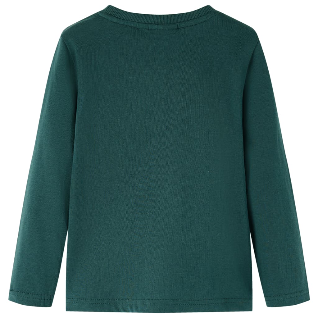 Vidaxl kindershirt met lange mouwen 92 donkergroen