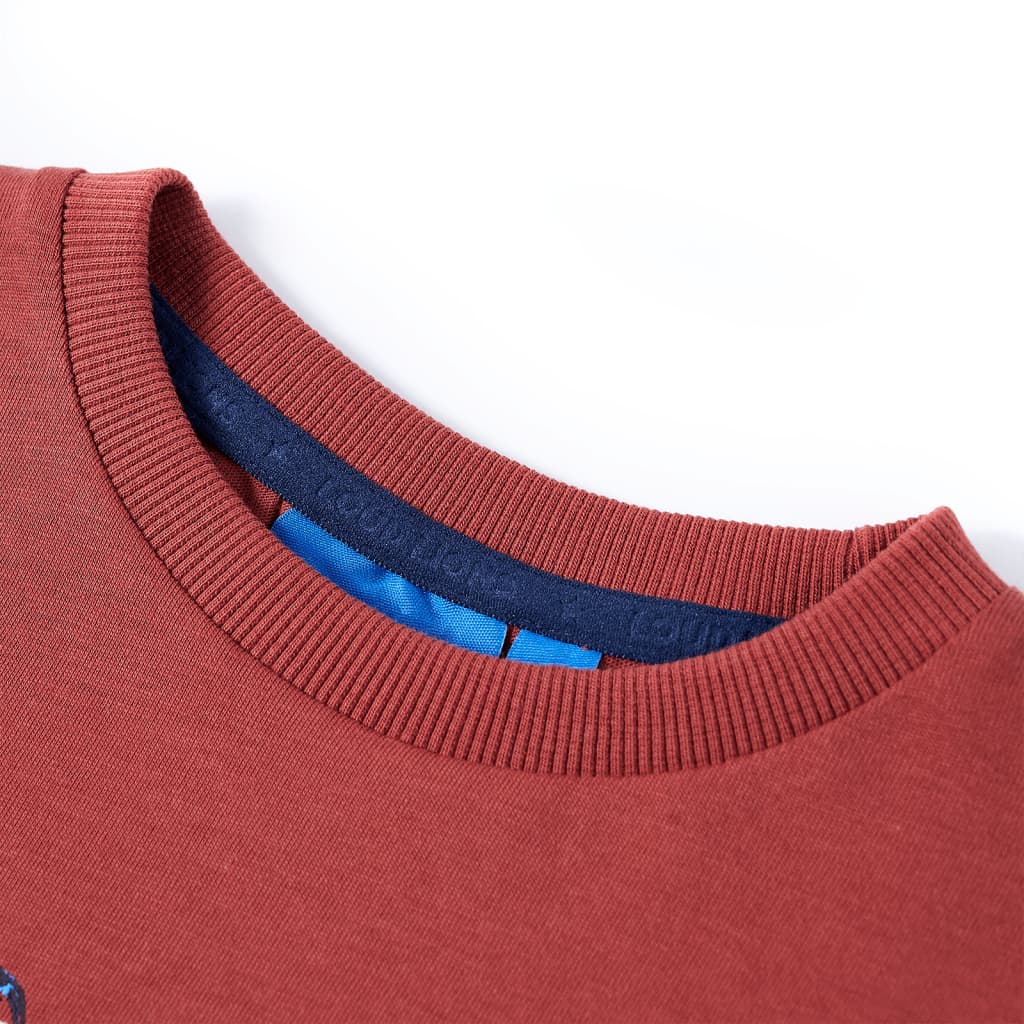 Vidaxl kindershirt met lange mouwen 128 roodbruin