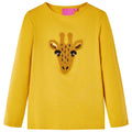 Vidaxl kindershirt met lange mouwen 140 donker okerkleurig