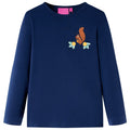 Vidaxl kindershirt met lange mouwen 116 marineblauw