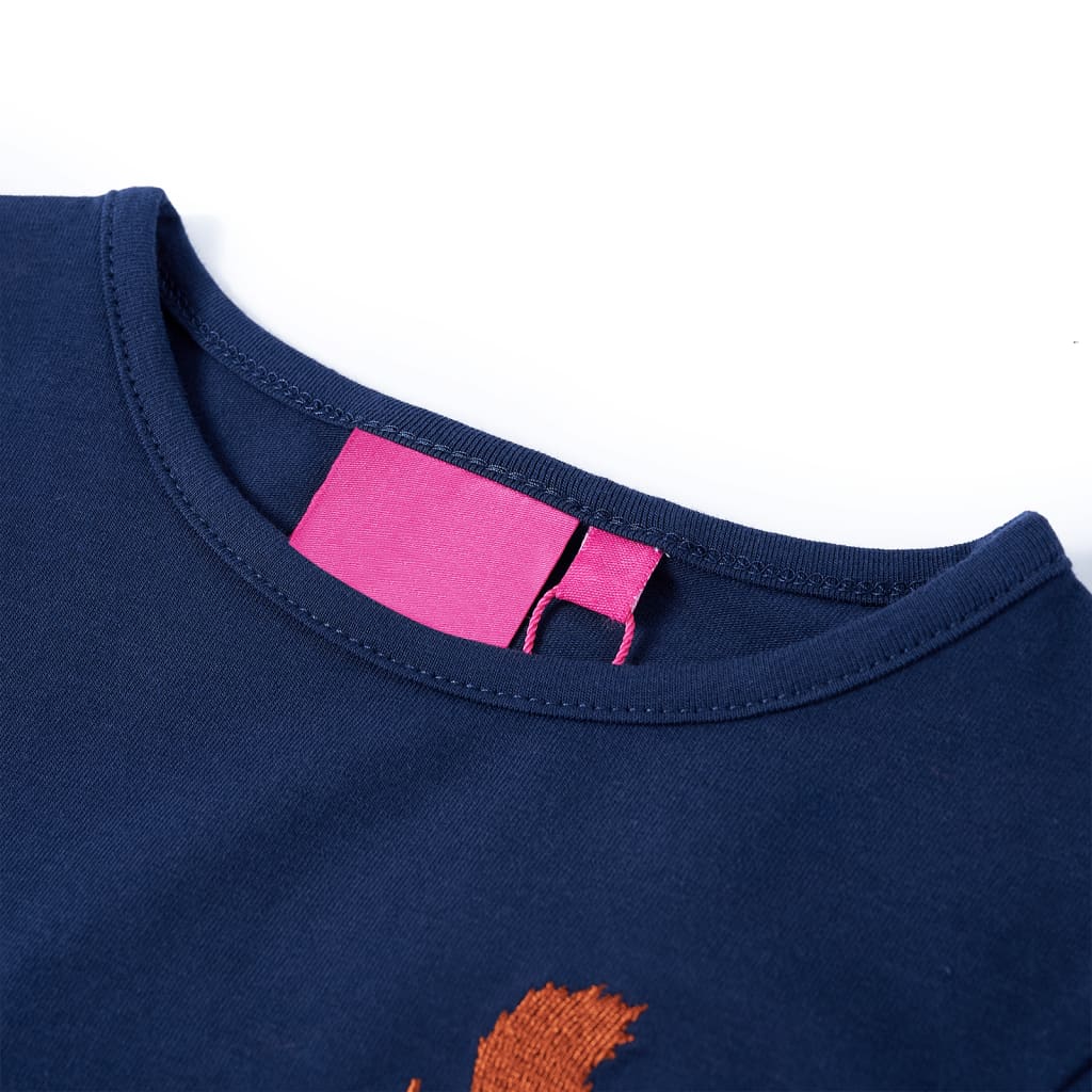 Vidaxl kindershirt met lange mouwen 140 marineblauw