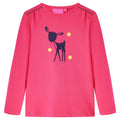 Vidaxl kindershirt met lange mouwen 104 felroze