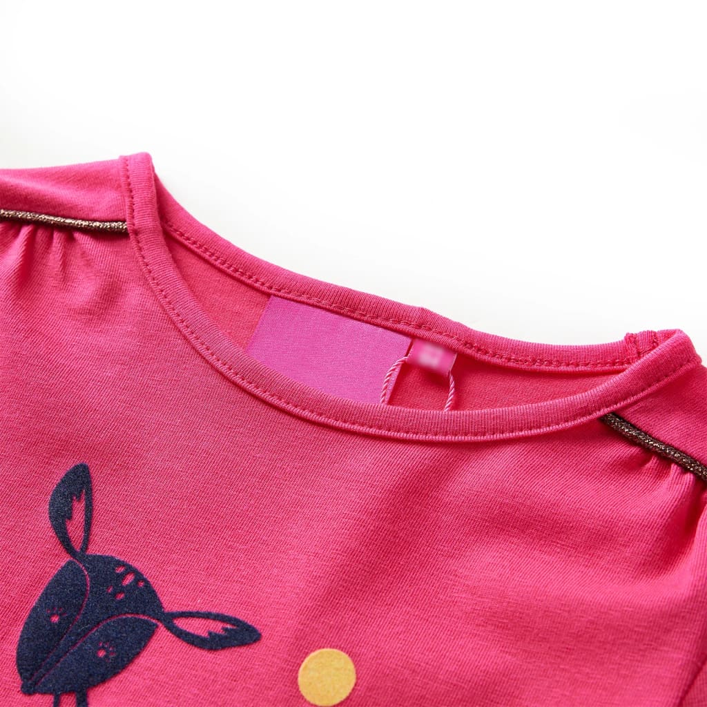 Vidaxl kindershirt met lange mouwen 104 felroze