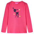 Vidaxl kindershirt met lange mouwen 116 felroze