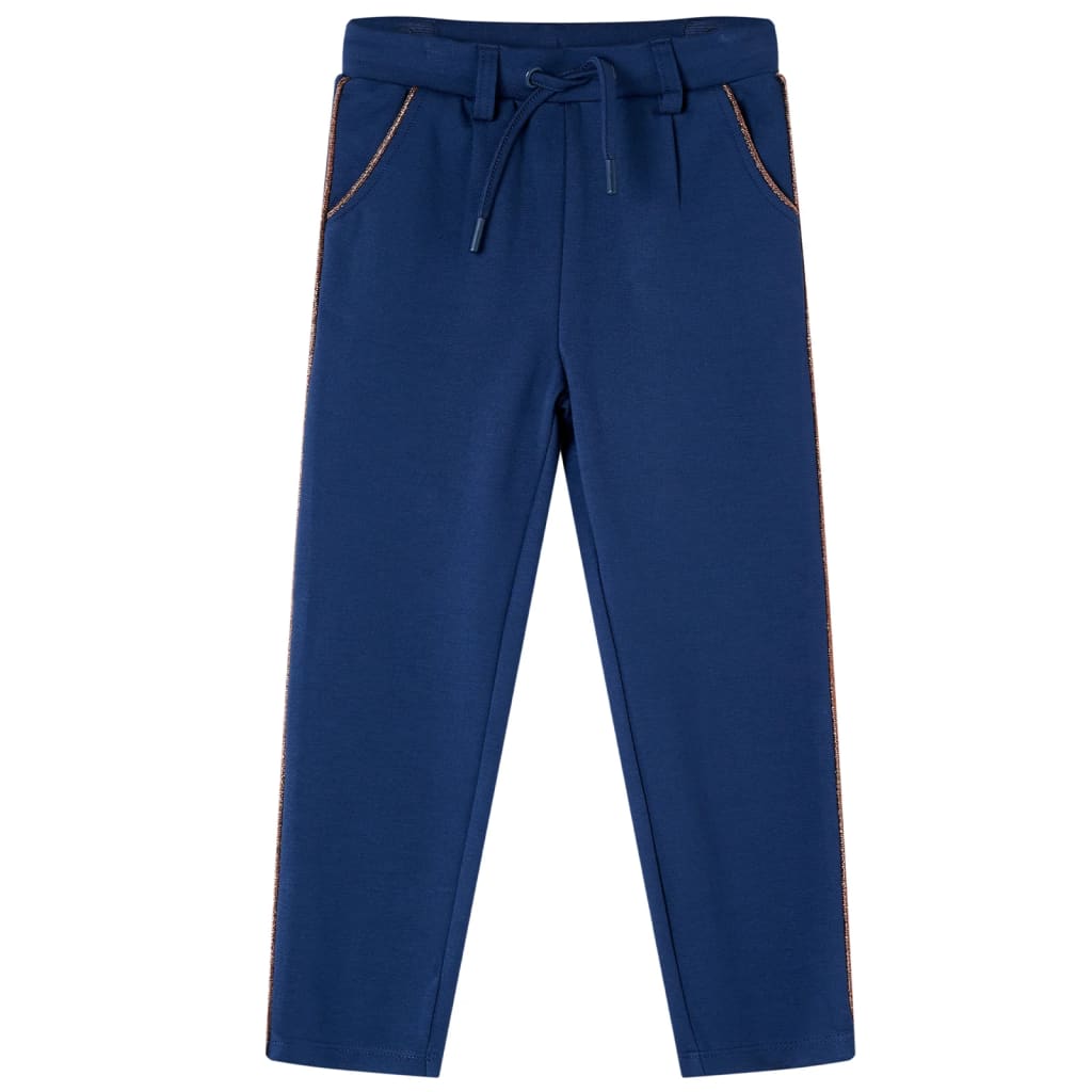 Vidaxl kinderbroek met trekkoord 116 marineblauw