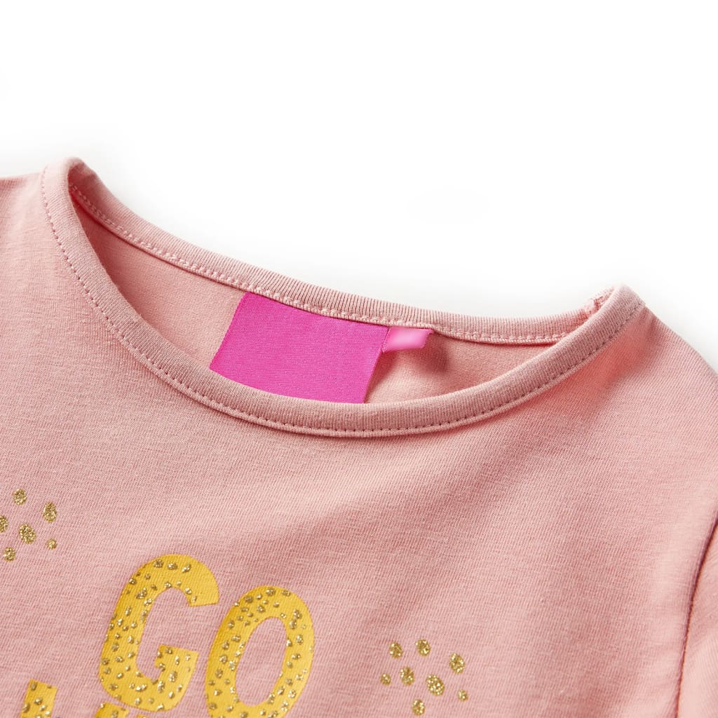 Vidaxl kindershirt met lange mouwen 128 lichtroze