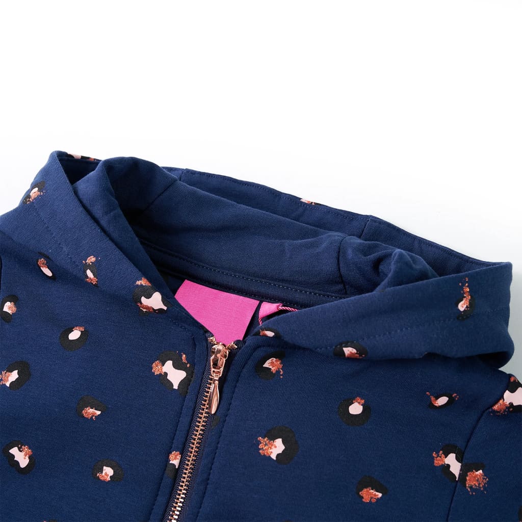 Vidaxl kindervest met capuchon 92 marineblauw