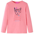 VidaXL Kindershirt met lange mouwen 104 roze