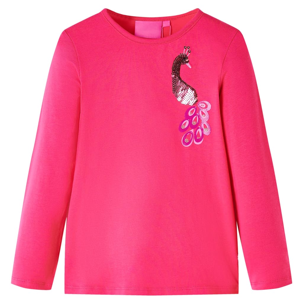 Vidaxl kindershirt met lange mouwen 128 felroze