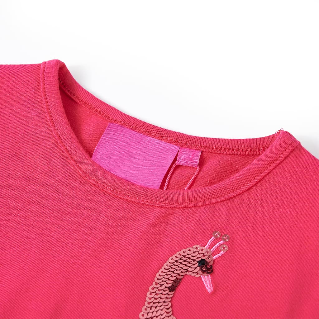 Vidaxl kindershirt met lange mouwen 128 felroze