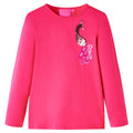 Vidaxl kindershirt met lange mouwen 140 felroze
