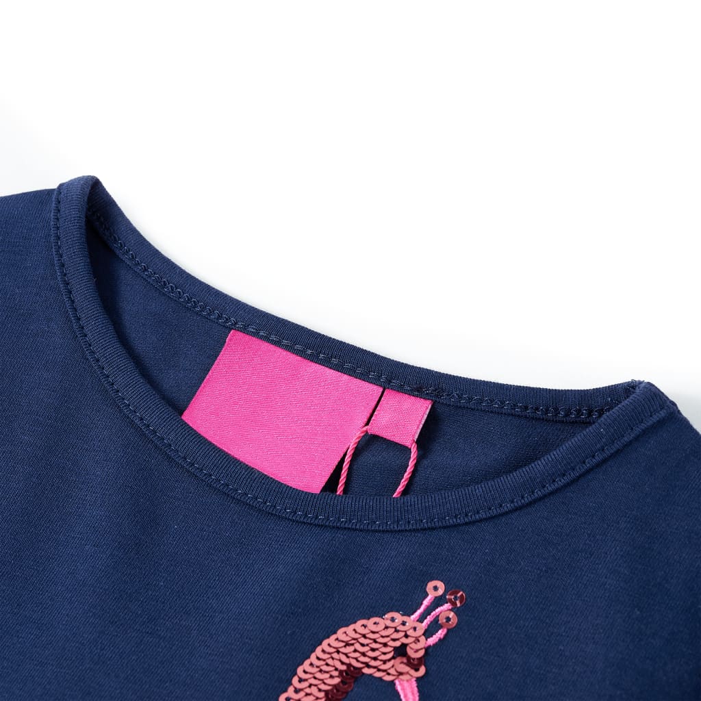 Vidaxl kindershirt met lange mouwen 104 marineblauw