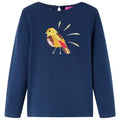Vidaxl kindershirt met lange mouwen 116 marineblauw