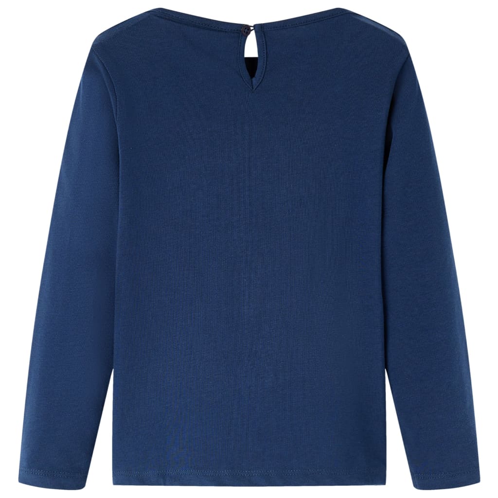 Vidaxl kindershirt met lange mouwen 128 marineblauw