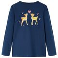 Vidaxl kindershirt met lange mouwen 116 marineblauw