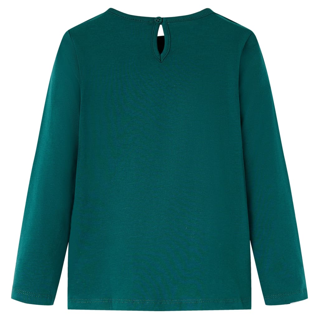 Vidaxl kindershirt met lange mouwen 116 donkergroen