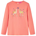 Vidaxl kindershirt met lange mouwen 116 koraalkleurig
