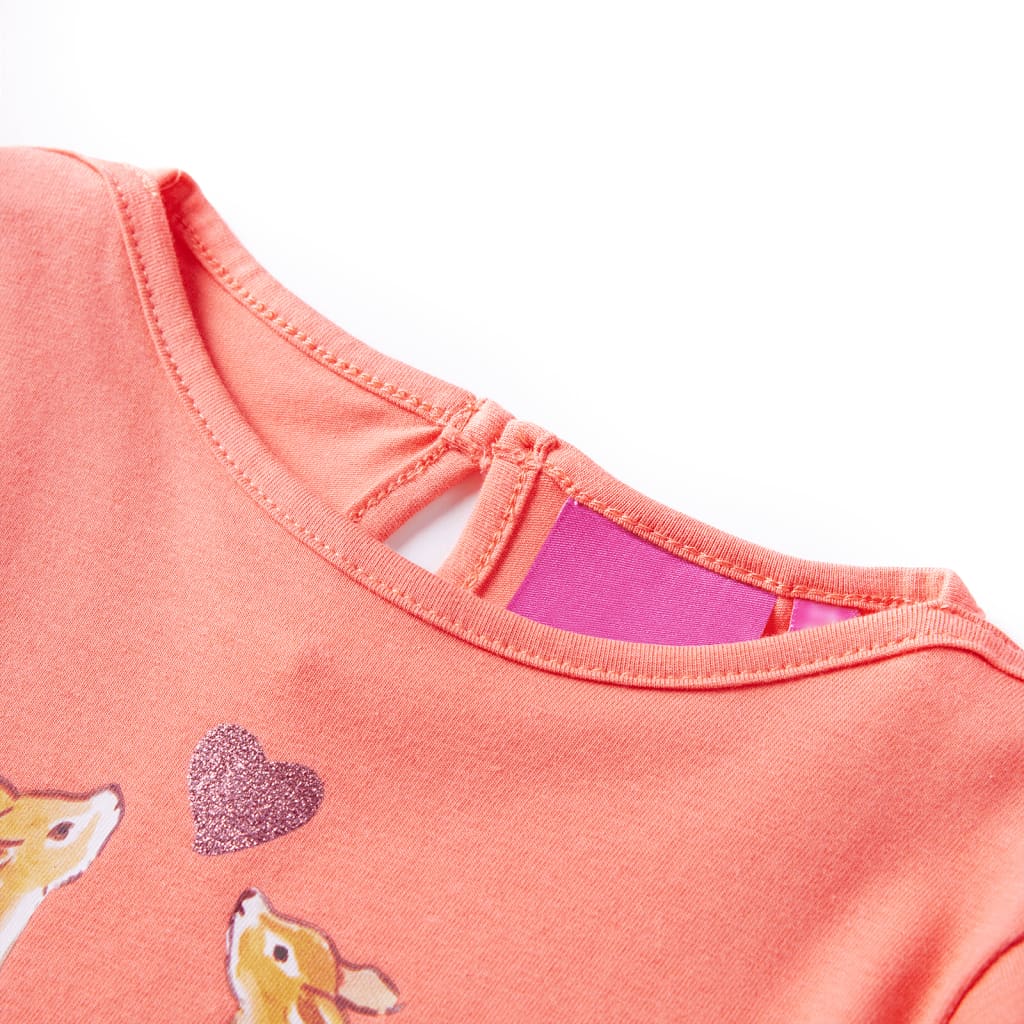 Vidaxl kindershirt met lange mouwen 116 koraalkleurig