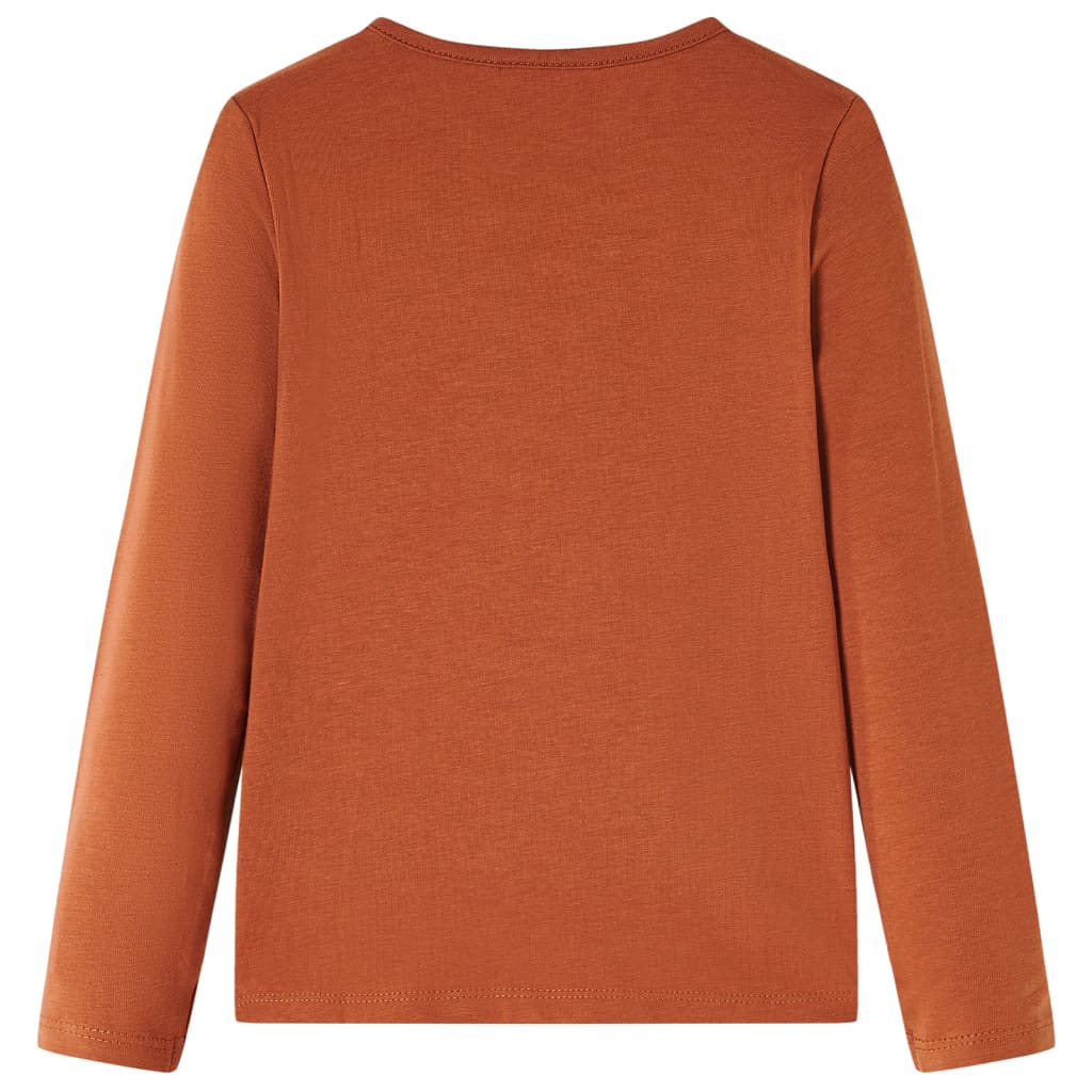 Vidaxl kindershirt met lange mouwen 116 cognackleurig