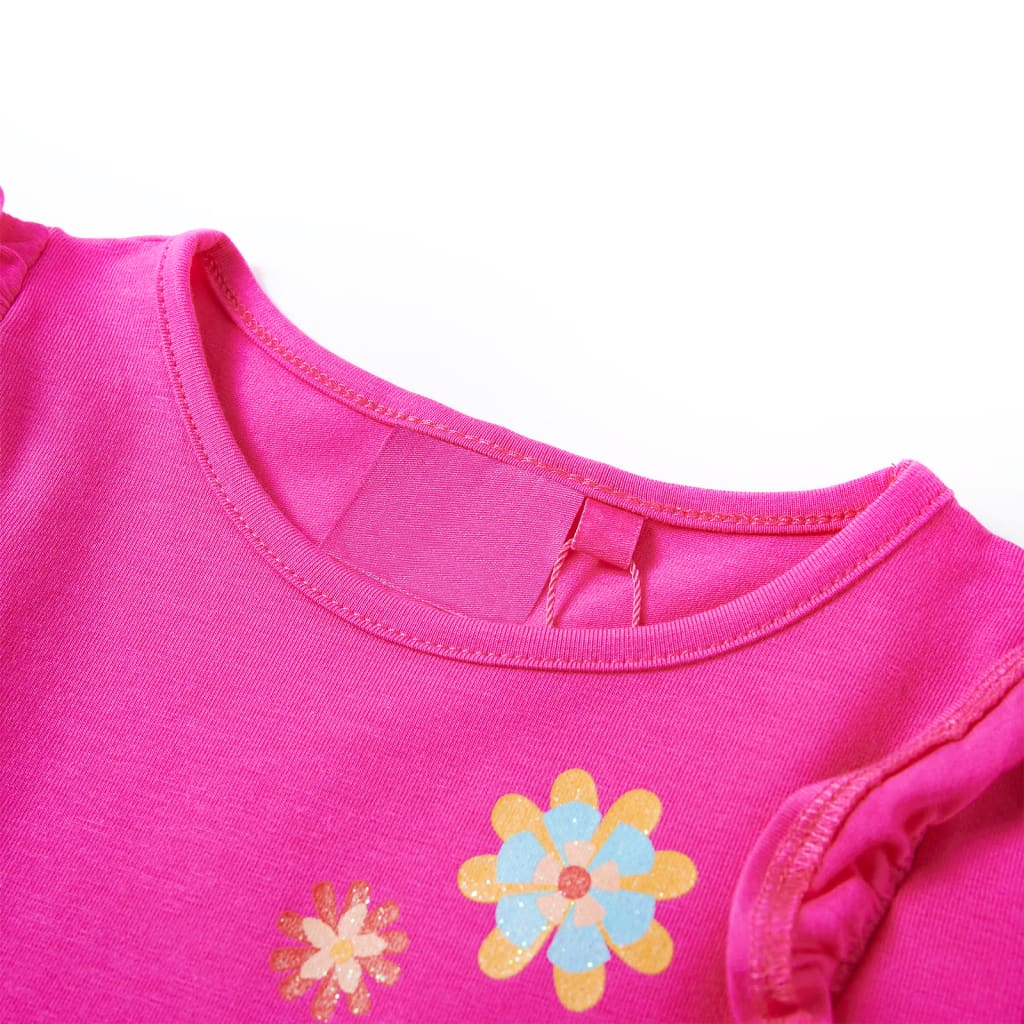 Vidaxl kindershirt met lange mouwen 116 donkerroze