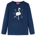 Vidaxl kindershirt met lange mouwen 128 marineblauw