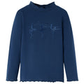 Vidaxl kindershirt lange mouwen 128 marineblauw