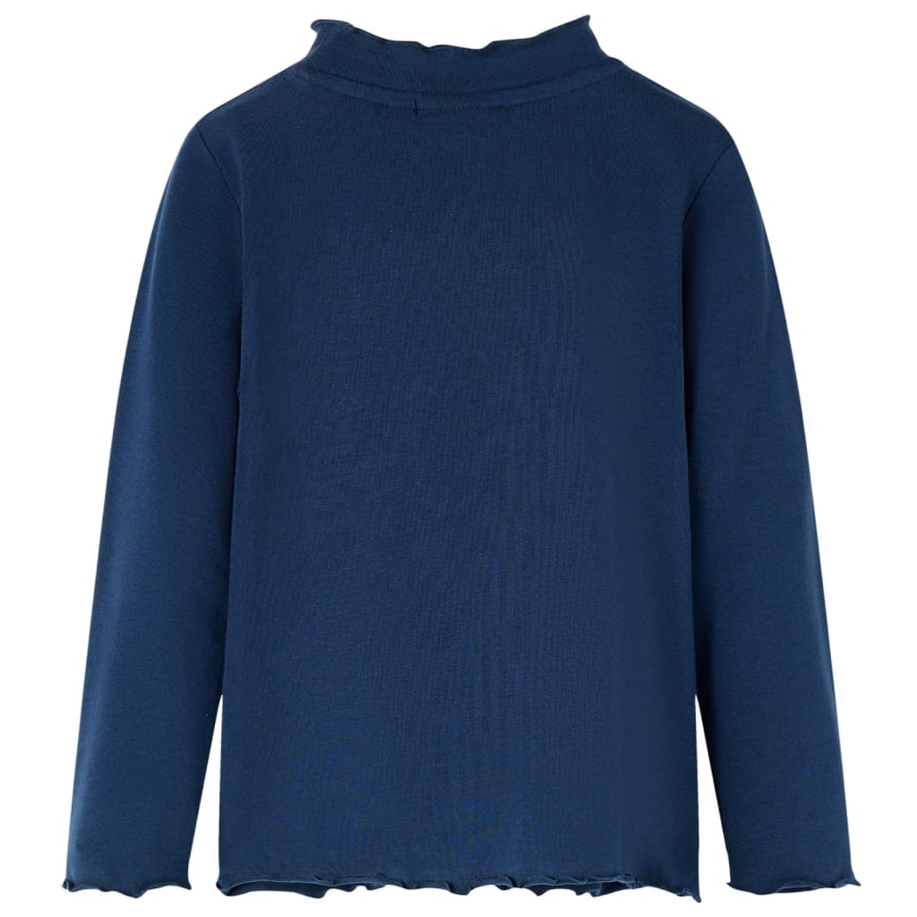 Vidaxl kindershirt lange mouwen 140 marineblauw