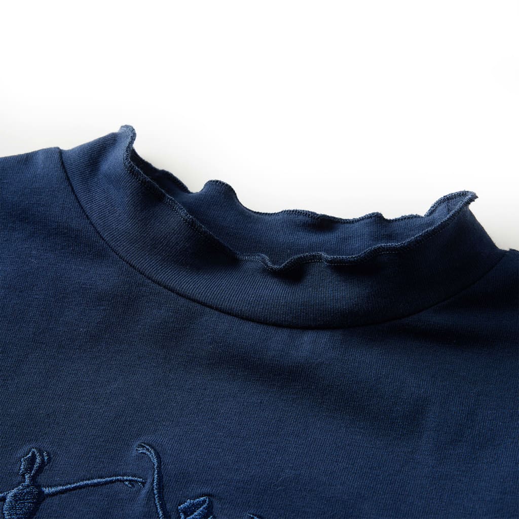 Vidaxl kindershirt lange mouwen 140 marineblauw