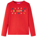 Vidaxl kindershirt met lange mouwen 92 rood