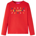 Vidaxl kindershirt met lange mouwen 104 rood