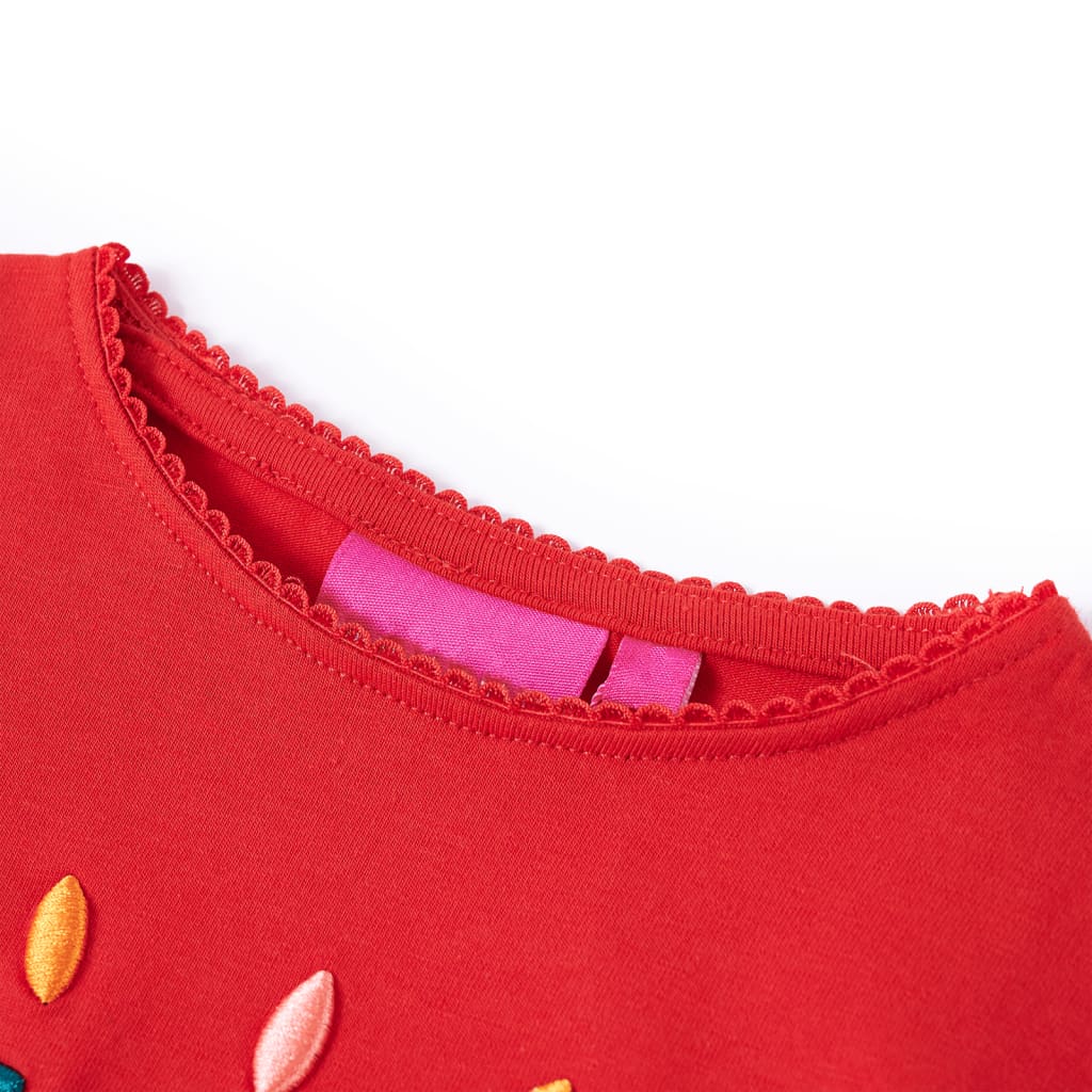 Vidaxl kindershirt met lange mouwen 104 rood