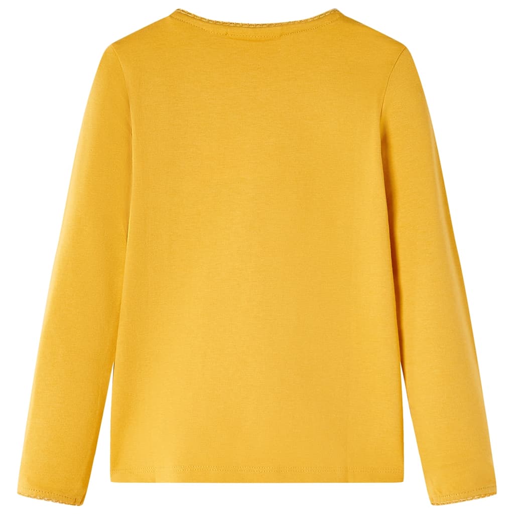 Vidaxl kindershirt met lange mouwen 104 donkerokerkleurig