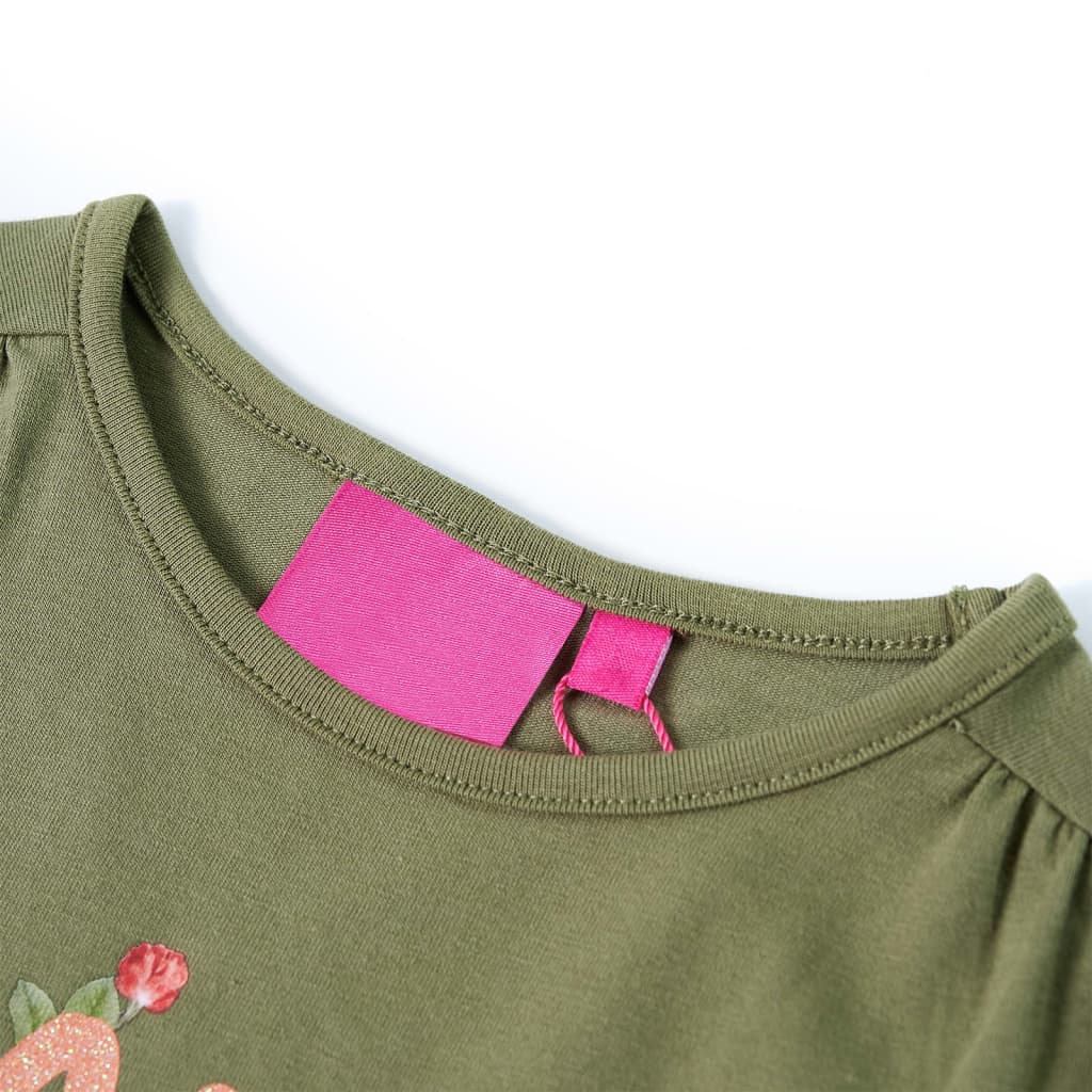 Vidaxl kindershirt met lange mouwen 104 kakikleurig