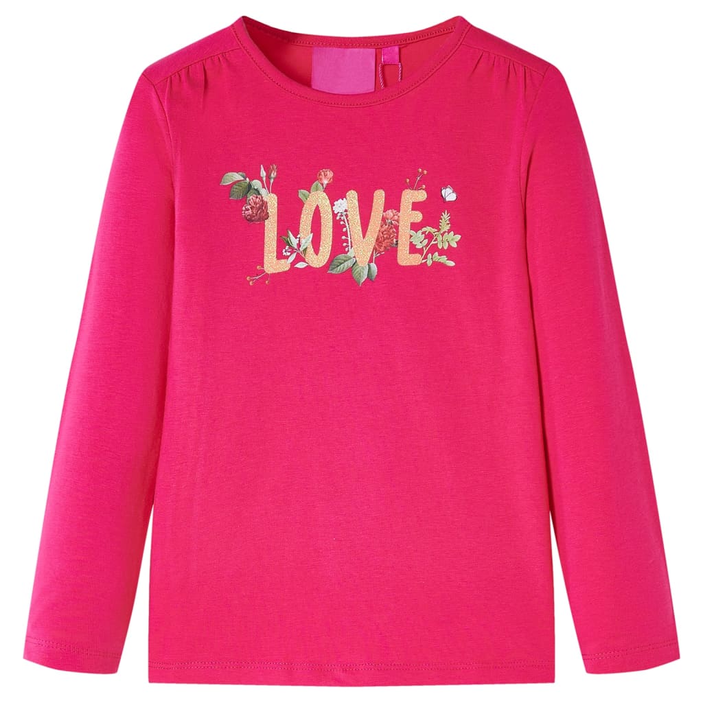 Vidaxl kindershirt met lange mouwen 116 felroze