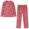 Vidaxl kinderpyjama met lange mouwen 104 oudroze