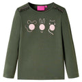 Vidaxl kindershirt met lange mouwen 104 kakikleurig