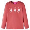 Vidaxl kindershirt met lange mouwen 128 rozebruin
