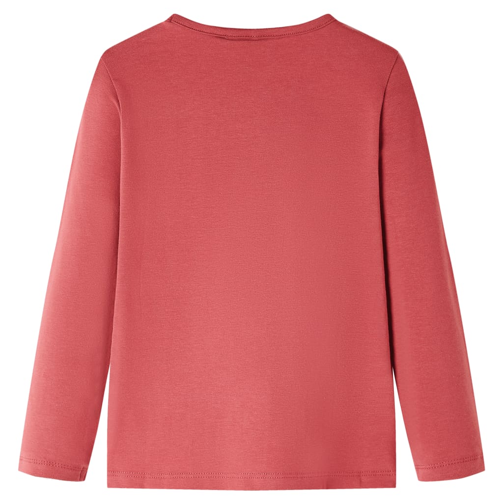 Vidaxl kindershirt met lange mouwen 128 rozebruin