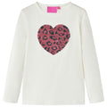 Vidaxl kindershirt met lange mouwen 104 ecru