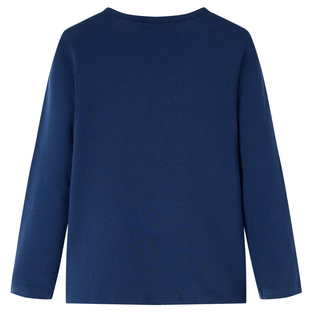 Vidaxl kindershirt met lange mouwen 92 marineblauw