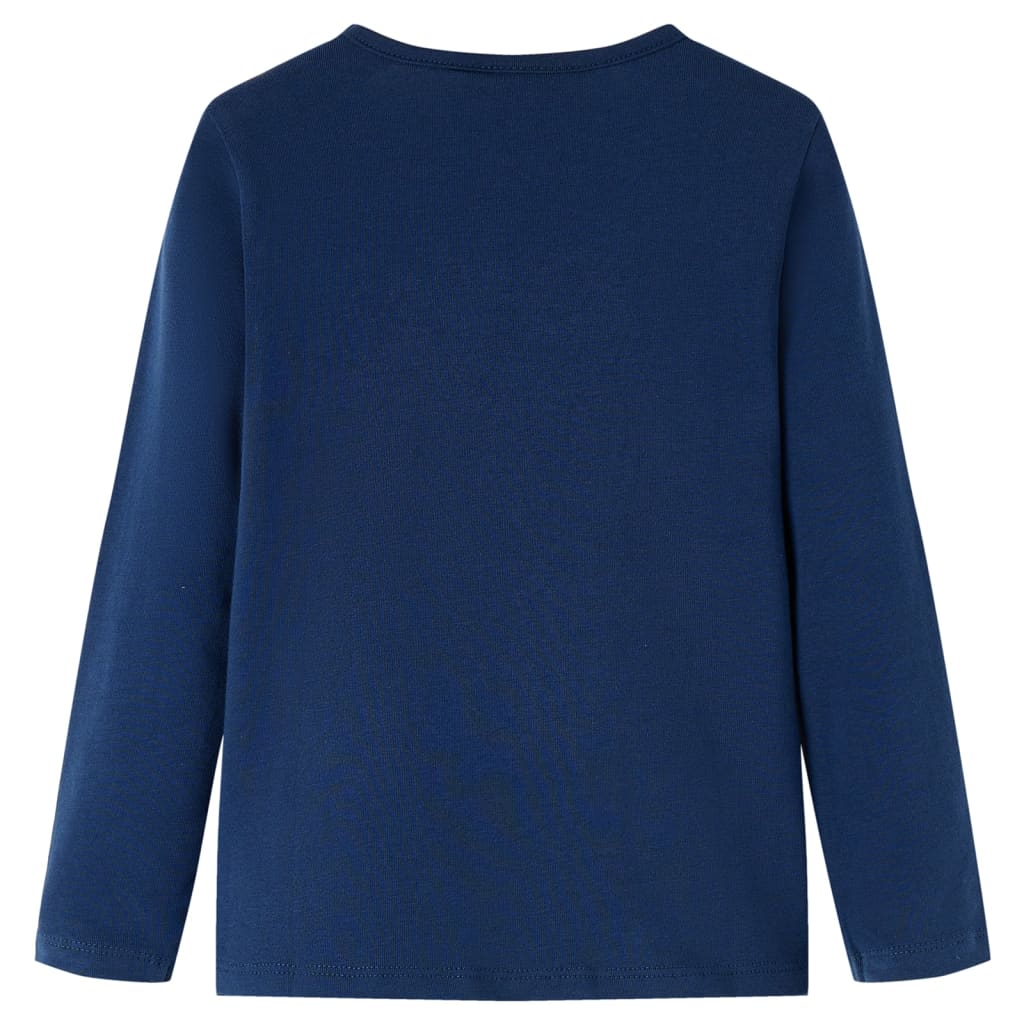 Vidaxl kindershirt met lange mouwen 116 marineblauw