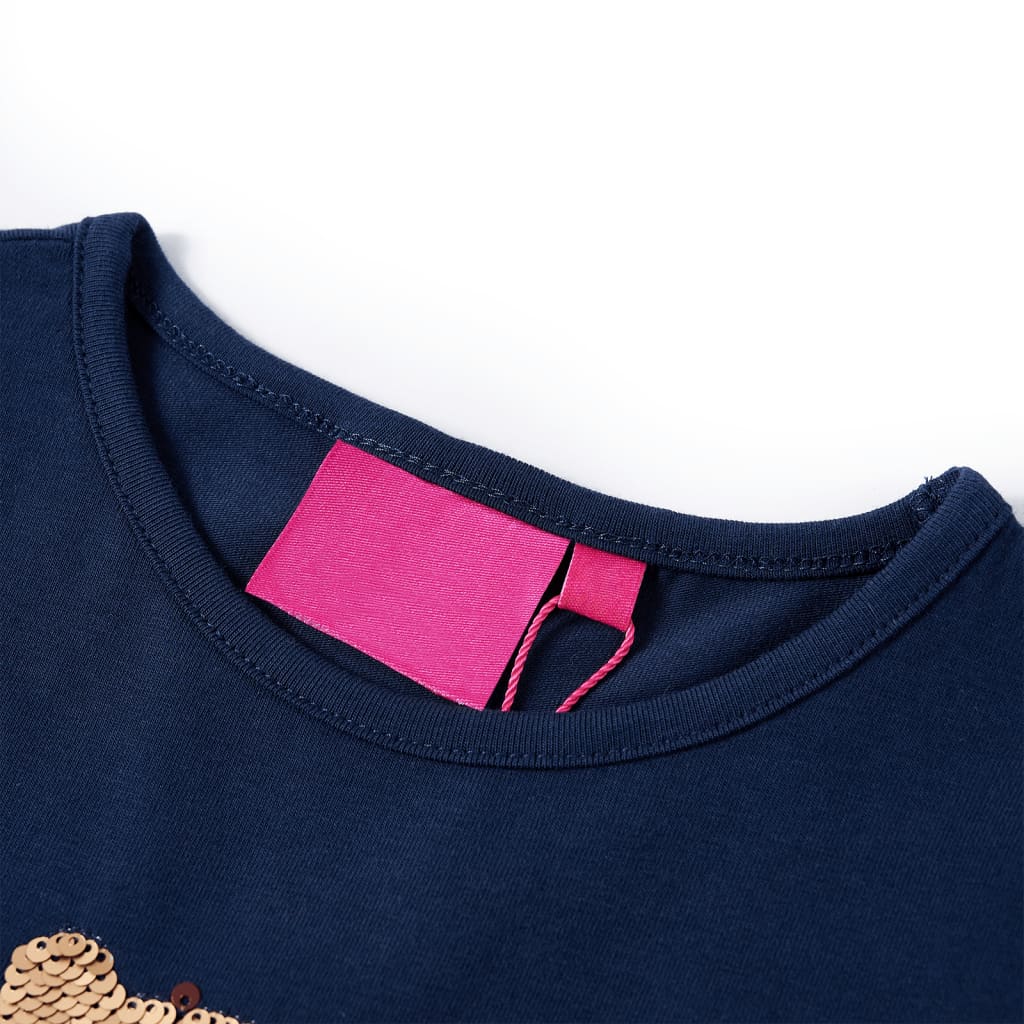 Vidaxl kindershirt met lange mouwen 116 marineblauw