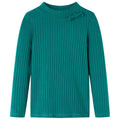 Vidaxl kindershirt met lange mouwen geribd 104 donkergroen