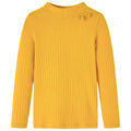 Vidaxl kindershirt met lange mouwen geribd 104 donker okerkleurig