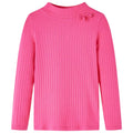 Vidaxl kindershirt met lange mouwen geribd 116 felroze