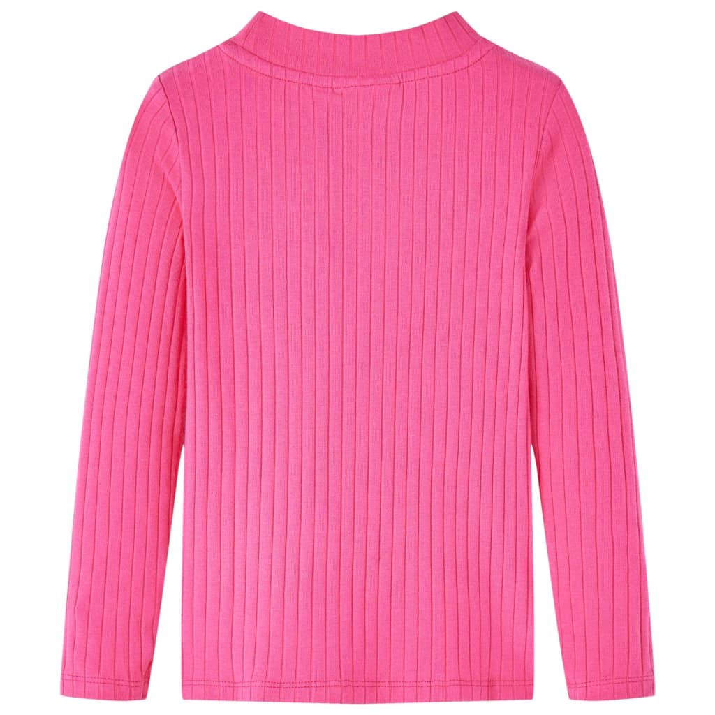 Vidaxl kindershirt met lange mouwen geribd 116 felroze