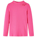 Vidaxl kindershirt met lange mouwen geribd 128 felroze