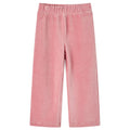 VidaXL Kinderbroek 128 ribfluweel Lichtroze