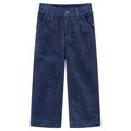 Vidaxl kinderbroek 92 ribfluweel marineblauw